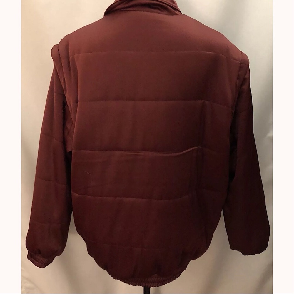 URBAN OUTFITTERS Dawson Puffer Jacket Maroon - Picture 7 of 8